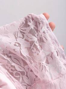 Sweetra French Lace Sexy Tube Top Minimalist Elegant High-End Minimalist Sexy Slim-Fit Women Long Dress - Pink - View 3
