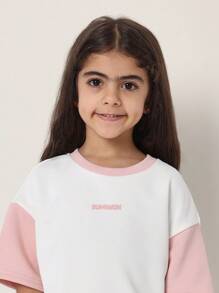 Sumwon Girls Crop T-Shirt Color Block Summer Casual Athletic Teen Short Sleeve Active Sport Training Top For School Spring - Multicolor - View 4