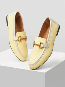 MOTF PREMIUM ROUND TOE CONTRAST BINDING FLATS - Mustard Yellow - View 9