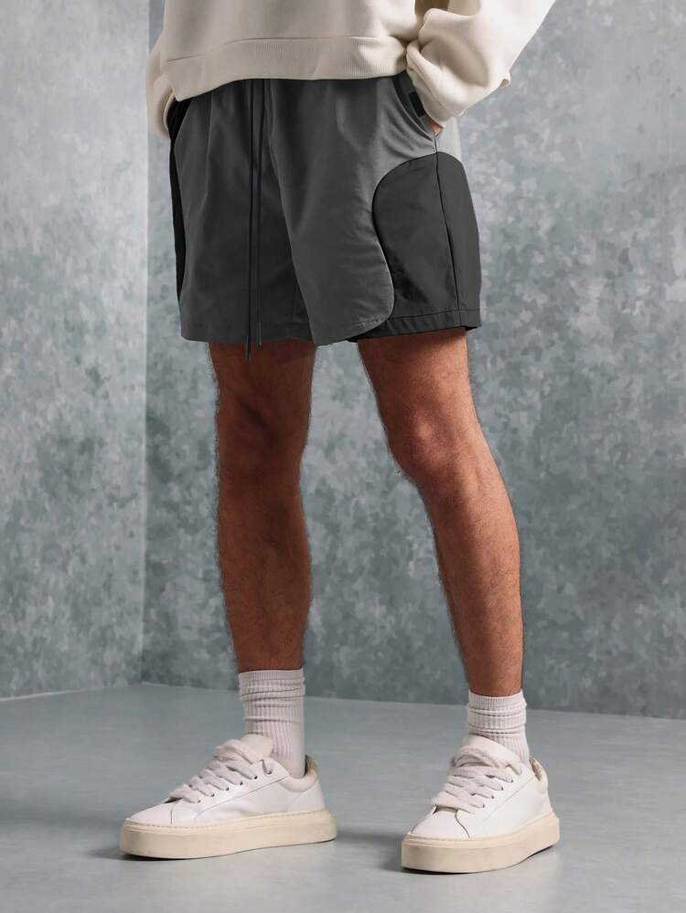 Regular Fit Workout Running Shorts With Side Pockets