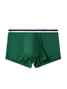 8pcs/Set Men Contrast Waistband Boxer Briefs - Multicolor - View 8