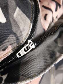 Manfinity Roghcode Men's Casual Versatile Denim Shorts With Pockets, All-Over Print - Multicolor - View 7