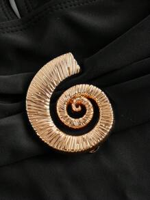 Swim Oasis Women's Retro Spiral Textured One Piece Swimsuit, Elegant And Suitable For Vacation For Summer - Multicolor - View 11