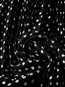 DreamSkyne Court Retro  Plus Size Women's Polka Dot Print Long Sleeve Ruffle Hem Elegant Dress, Autumn For New Year Clothes Maxi Women Outfit Fall Cloth For Women