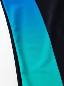 Manfinity Swimmode Men's Letter Print Raglan Sleeve Hooded Surfing T-Shirt - Multicolor - View 3