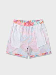 Manfinity Swimmode Manfinity Swimmode Men's Donut Printed Beach Shorts Men Swim Trunks, Hawaiian
