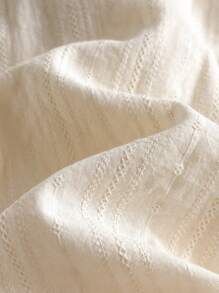 Loomiva Baby Girl Solid Color Ruffle Trim Bubble Sleeve Top, Casual & Versatile