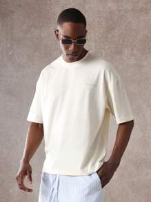 SUMWON 加州夏季梅森罐图案 T 恤男女通用休闲街头装海滩度假休闲旅行美学复古风格超大 T 恤海洋氛围印花 - 米色 - 查看 2