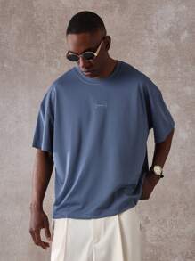 SUMWON 太平洋帕利塞德加州超大 T 恤休闲邻里骄傲洛杉矶生活方式地点街头服饰夏季海滩宽松都市时尚 - 藍色 - 查看 2