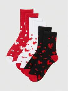 ROMWE Kawaii Women's Simple And Practical Mid-Calf Socks - Multicolor - View 1