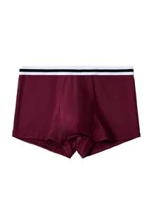 8pcs/Set Men Contrast Waistband Boxer Briefs - Multicolor - View 5