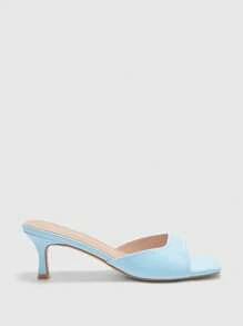 CUCCOO BIZCHIC Women's Fashionable And Comfortable High Heel Slide Sandals For Daily Wear - Blue - View 6