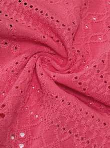 EMERY ROSE Women Contrast Lace Embroidered Camisole Top - Watermelon Pink - View 5