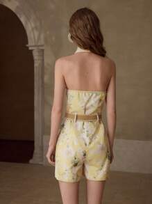 MOTF 系腰带花卉印花连体衣