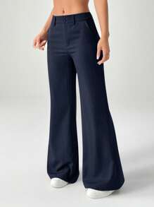 SHEIN PETITE New Style Autumn Winter Low-Waist Casual Personalized Suit Trousers Work Pants