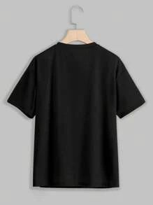 SHEIN Unity تيشيرت قصير الأكمام بياقة دائرية، بطبعة زهور بسيطة للصيف، بلس سايز، تيشيرت نسائي كاجوال فضفاض، مناسب للارتداء الصيفي