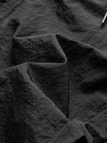 Manfinity Sport Corelite 男士纯色运动裤，时尚透气，适合秋季穿着。 - 黑色 - 查看 4