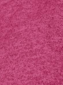 MISSGUIDED 针织短款蝙蝠袖上衣，腰部收紧，时尚休闲秋冬上衣，宽松肩部设计，适合春夏周末早午餐或日常穿着 - 玫紅色 - 查看 4