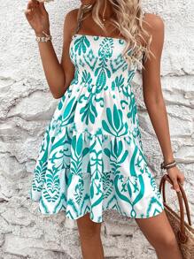 Breezaya 女士简约吊带裙，适合夏季 - 淺藍色 - 查看 5