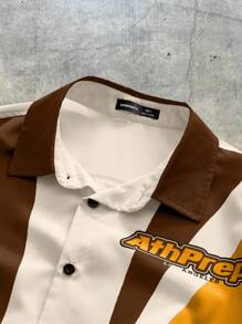 AXEPEAK Men's Oversized Digital Printed Casual Short Sleeve Woven Shirt - Multicolor - View 7