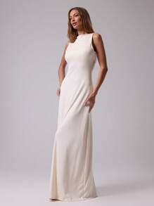 MUSERA 圆领无袖长款连衣裙，适合毕业舞会、夏季度假、波西米亚风情派对、伊比沙岛海滩、秋季夜生活、返校季、约会之夜、万圣节、秋季、冬季派对等场合，时尚夏季穿搭。