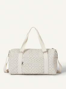 Cozy Pixies Bolso de tela con estampado de lunares en forma de corazón, adecuado como bolso de maternidad para mamás embarazadas para llevar al exterior