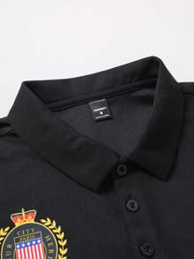 Manfinity Homme Set de tricou polo și pantaloni scurți cu mânecă scurtă pentru bărbați, la modă pentru vară