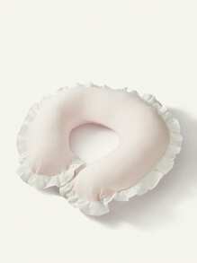 Cozy Pixies 1 pieza Almohada de lactancia suave y cómoda con borde de volantes florales para mujeres embarazadas, color rosa - Rosa Pálido - Ver 4