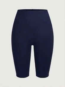 SHEIN EZwear 4pcs Casual Knitted Women's Short Fitted Leggings For Summer Suitable For Going Out Women's Sportswear - Multicolor - View 8