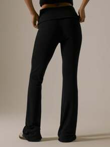 MUSERA Women Pants Fitted Flared Pants Summer Cute Casual - Black - View 2