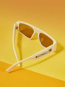 TOM & JERRY X SHEIN Letter & Cartoon Print Women Fashion Glasses - Beige - View 2