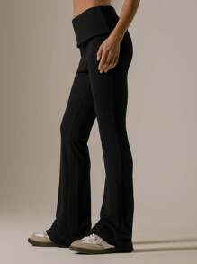 MUSERA Women Pants Fitted Flared Pants Summer Cute Casual - Black - View 4