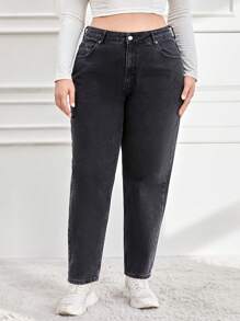 RueChic Plus Size Straight Leg Jeans