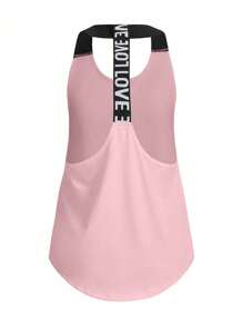 Easithlete 撞色拼接运动套装：背心和紧身裤健身女士套装