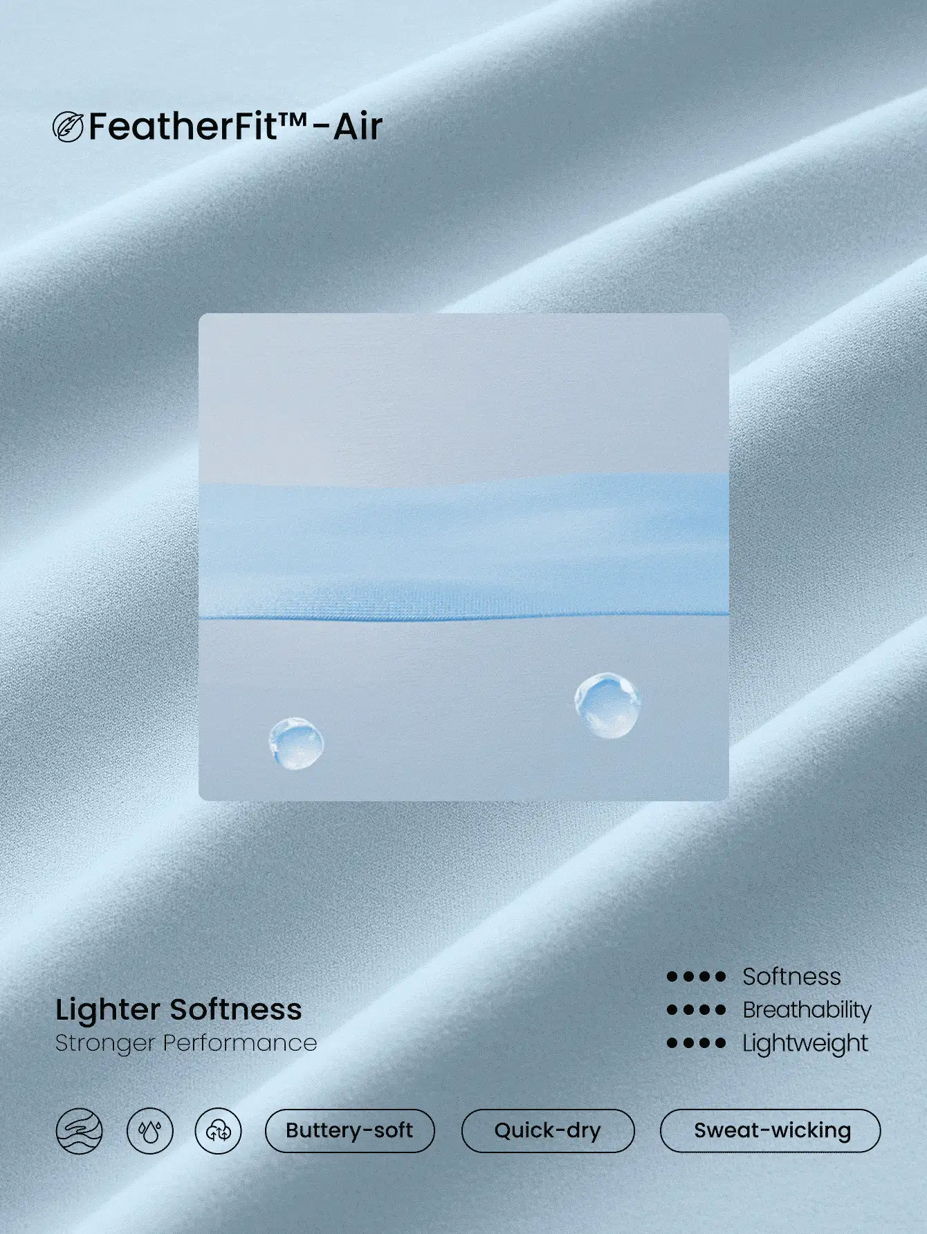 GLOWMODE FeatherFit™-Air 随波逐流 吸汗速干 露肩交叉后背迷你连衣裙 内置短裤 侧袋 防滑手柄 低冲击瑜伽普拉提工作室日常休闲装 可拆卸罩杯 - 淺藍色 - 查看 6