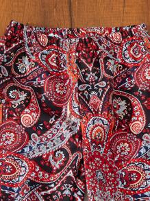 Quần dài đi nghỉ thường ngày in họa tiết Paisley cho bé gái - Nhiều màu - Xem 3