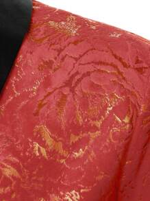 Manfinity AFTRDRK 男士金箔翻领长袖夹克和裤子套装