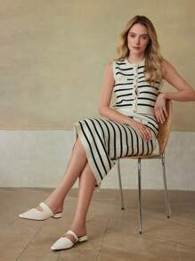 MOTF WOMEN HOLLOW OUT FLAT SHOES - Beige - View 10