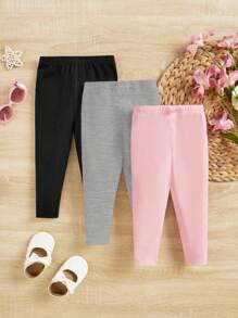 女婴休闲简约长裤套装 - 彩色 - 查看 2