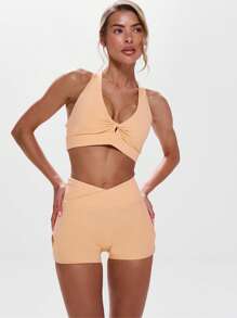 Musera Sport Tiefer Twist Vorne Gekreuzte Rücken BH, Aktiv, Workout, Gym, Padel, Tennis, Pickleball