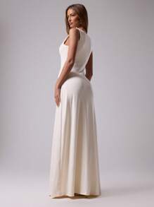 MUSERA 圆领无袖长款连衣裙，适合毕业舞会、夏季度假、波西米亚风情派对、伊比沙岛海滩、秋季夜生活、返校季、约会之夜、万圣节、秋季、冬季派对等场合，时尚夏季穿搭。