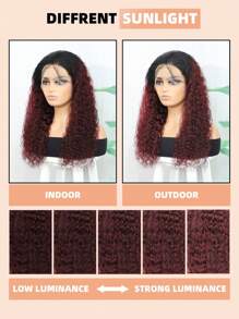 13x4 Multicolor Deep Wave HD Lace Front Wigs Human Hair 150% Density For 12-20Inch - S1/99JB - View 6