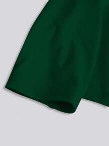 SHEIN LUNE Women's Casual Comfy Long Sleeve T-Shirt With Digital Carnation Floral Print, Suitable For Home, Leisure And Outdoor Wear, Spring/Summer - Green - View 3