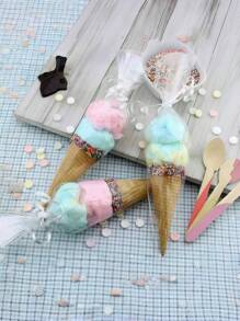 SHEIN 50pcs Clear Packaging Bag With 50pcs Twist Tie School Supplies Food Bag Food Box Suitable For Candy Chocolate Cookies ,Popcorn,Cookies & Party Favors,Goodie Bags Etc.