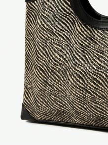 Maija 女士时尚百搭休闲简约手提包 - 黑色 - 查看 5