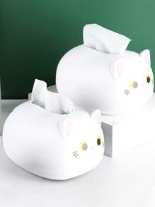 SHEIN Caja para toallas de papel, soporte de primavera, multiusos para dormitorio, mesilla de noche, sala de estar, muy atractivo diseño de dibujos animados, bonito palillo de dientes, cajón de papel