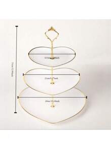 三层心形蛋糕架，适用于创意婚礼、生日派对、糖果、甜点、下午茶、情人节、情人节婚礼、生日、派对礼品、派对、情人节、黑色情人节、情人节婚礼 - 白色 - 查看 7