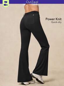 OutZeal 女式吸汗高科技尼龙紧身高腰喇叭裤，适合徒步旅行
