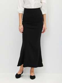 Miaspire 女士优雅合身半身裙 - 时尚而优雅 - 黑色 - 查看 7