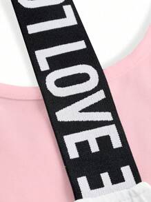 Easithlete 撞色拼接运动套装：背心和紧身裤健身女士套装